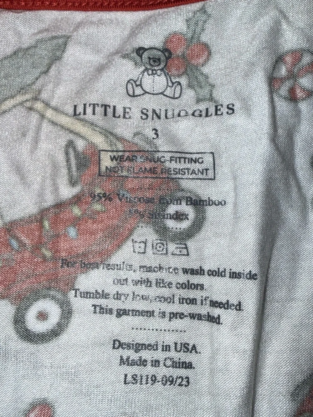 Little Snuggles Toddler Boys Size 3 Christmas Bamboo Zippy Sleeper NWT